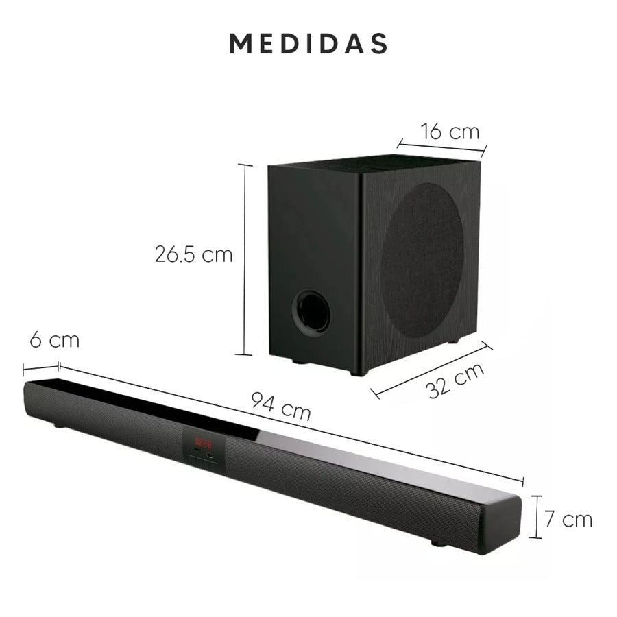 Barra De Sonido Eurocom Eu2700 + Subwoofer F1
