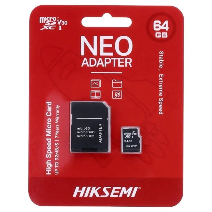 Memoria Micro SD 64GB Clase 10 HIKVISION