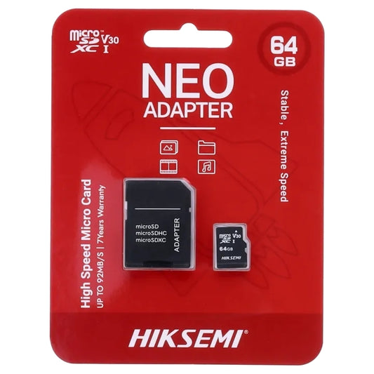 Memoria Micro SD 64GB Clase 10 HIKVISION