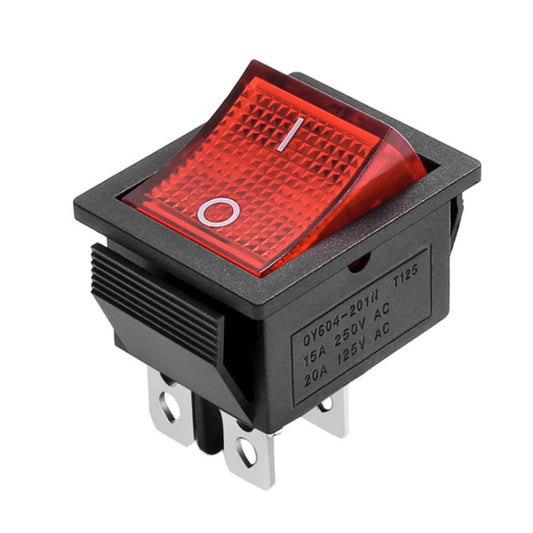 Llave Tecla Switch Roja 2 Posiciones 4 Contactos On / Off