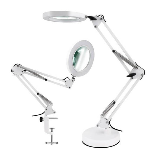 Lampara De Mesa Con Lupa Brazo c/Prensa y Base Lm-160