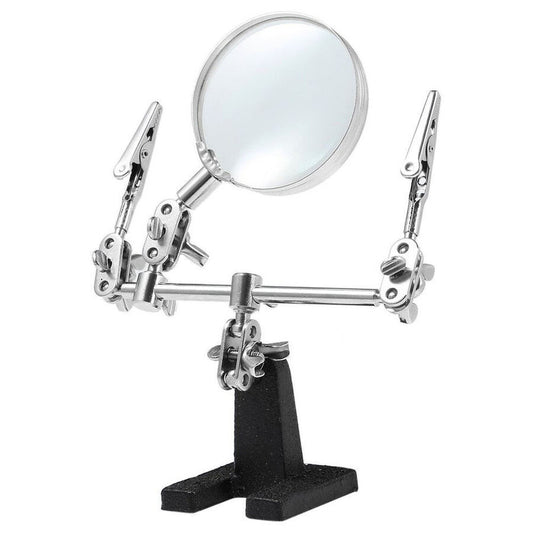 Soporte Para Soldar Con Lupa Y Pinzas De Sujecion