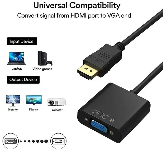 Adaptador Convertidor Conversor Hdmi - Vga Activo + Audio