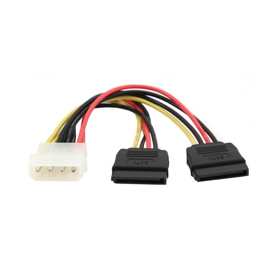 Cable SATA Doble de Poder 15cm Generico Para PC