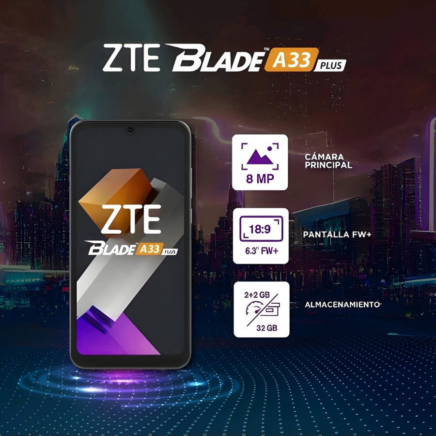 Celular ZTE Blade A33 Plus 256Gb 2Gb Ram