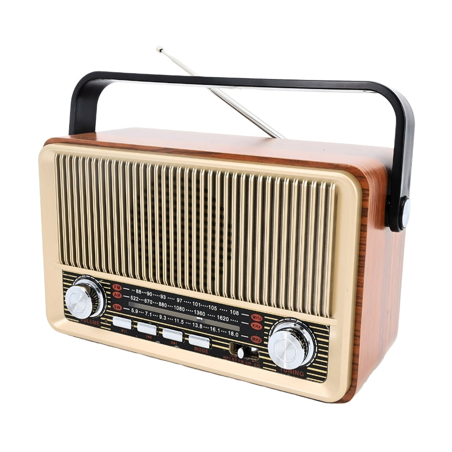 Radio Vintage Eurocom Am/Fm Bluetooth c/Bateria R-510Bt