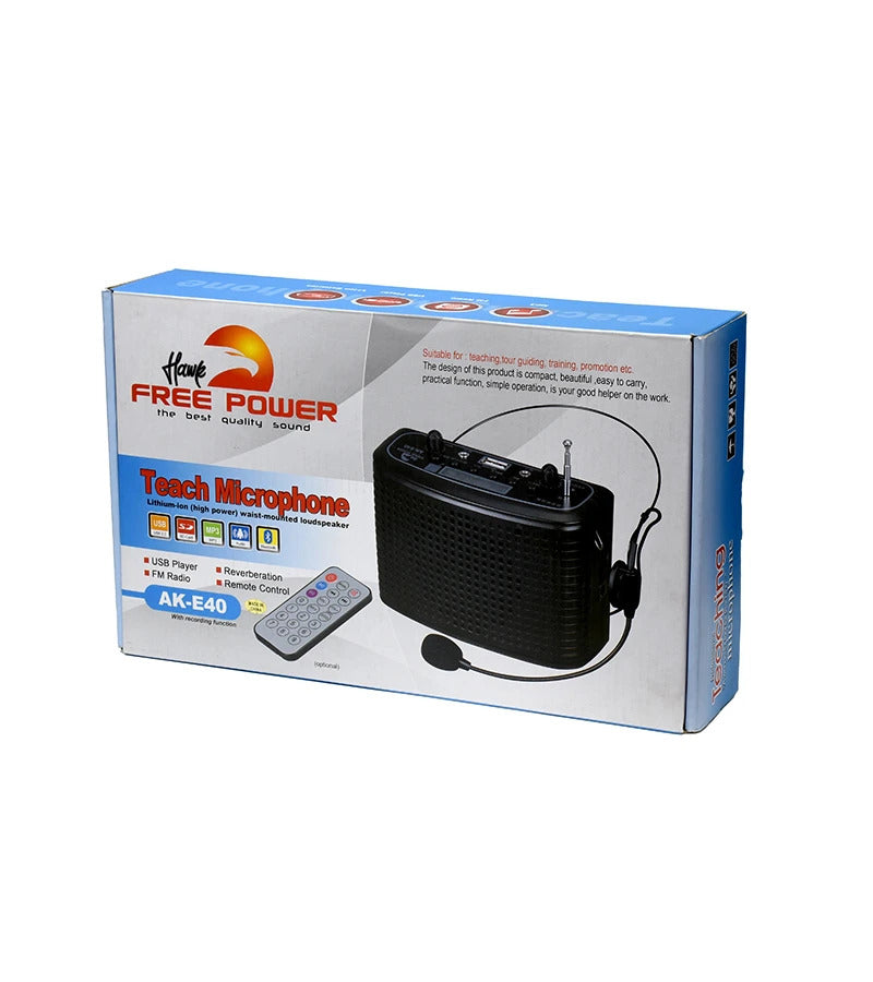 Parlante Amplificador De Voz c/Vincha y Microfono Ake40
