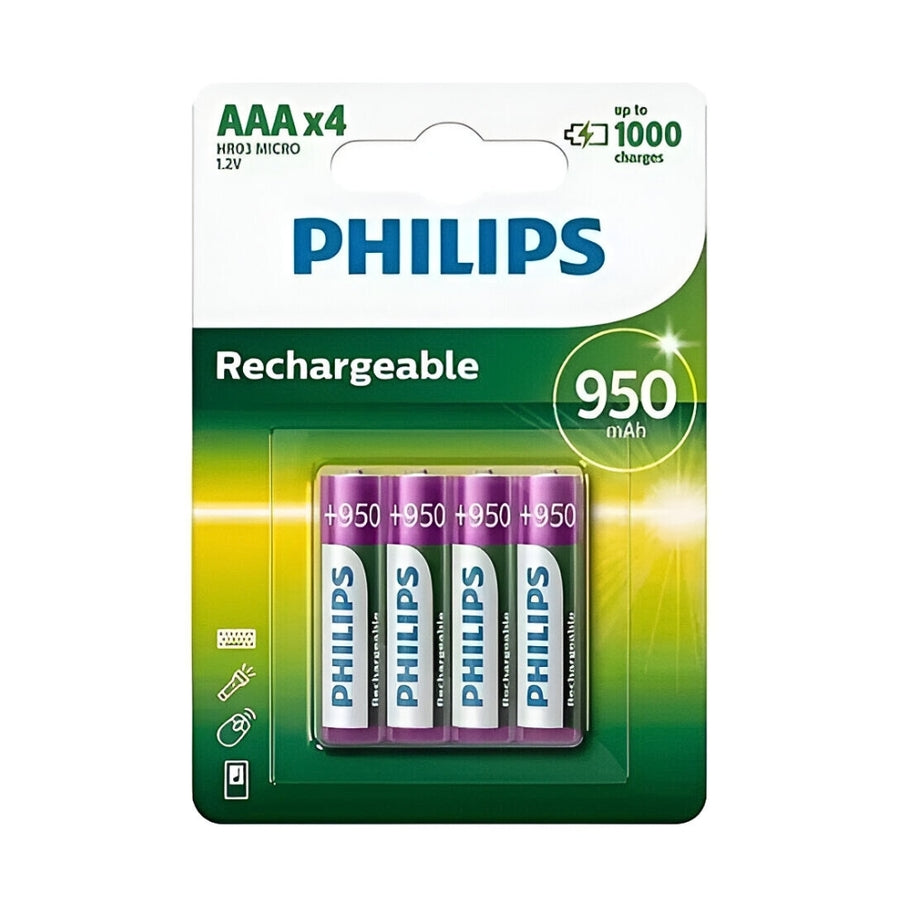 Pilas AAA Philips 950mAh x 4 Unidades