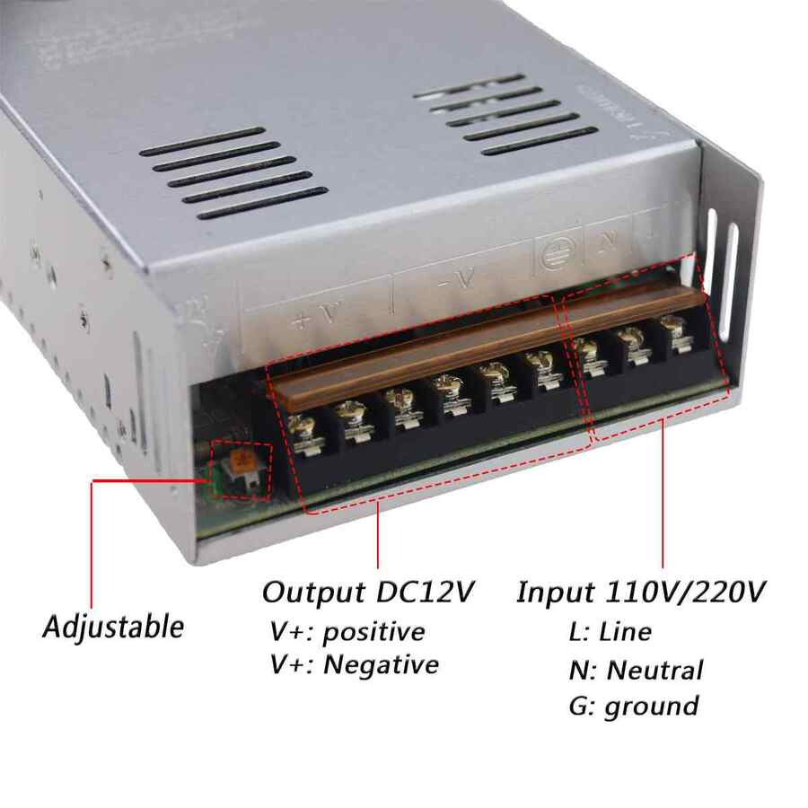 Fuente Metalica Conmutada 480 Watts Switcheada 12v - 40a