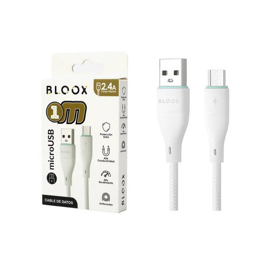 Cable De Datos Bloox Usb a MicroUsb 1 Metro Mallado