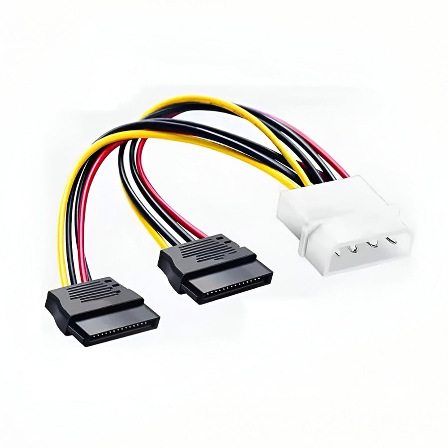 Cable SATA Doble de Poder 15cm Generico Para PC