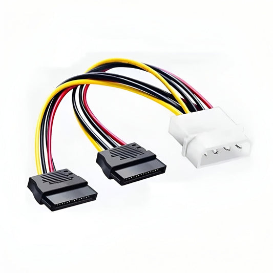 Cable SATA Doble de Poder 15cm Generico Para PC