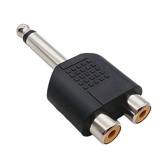 Adaptador De Audio 2 Jack Rca - Plug 1/4 Stereo