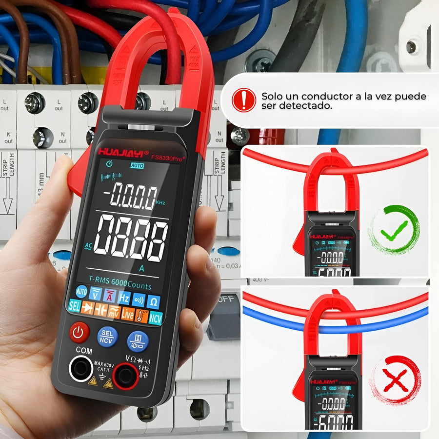 Pinza Amperimetrica c/Autorango Corriente C/A Fs-8330 Pro