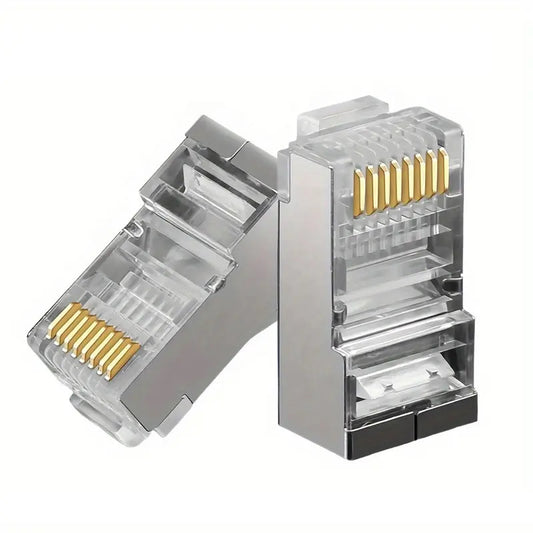 Ficha Rj45 Categoria 5 Blindada Pack x 10 Unidades