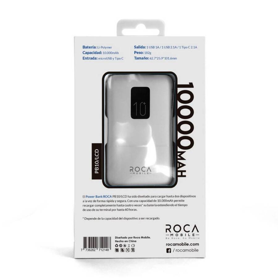 Power Bank Roca Pb10 10.000mAh Usb / Usb C