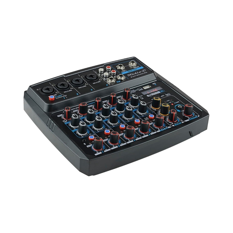 Consola Mixer Zebra Amplificada 6 Canales Usb Szm-B660 RE