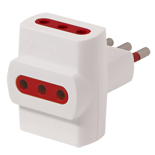 Adaptador Múltiple Con Ficha De 3 En Línea 3 Salidas