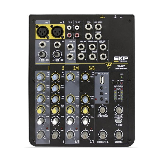 Consola Mixer Vz-6.2 Skp 6 Canales Ecualizador