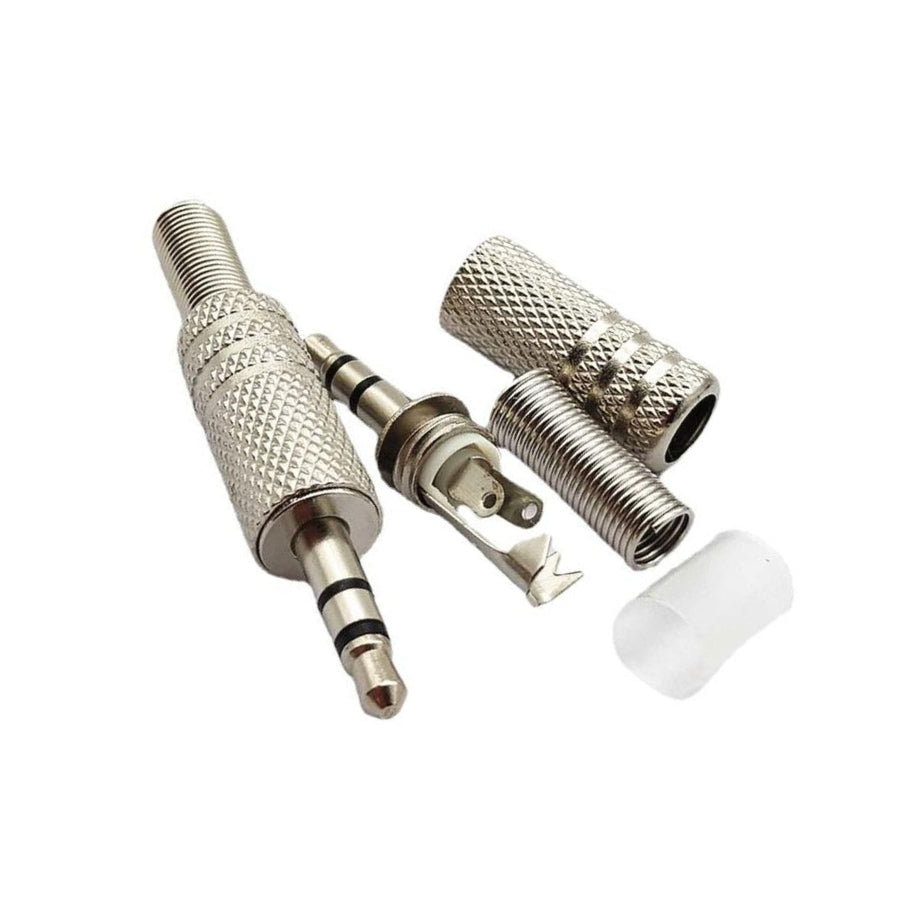 Ficha Plug 3.5mm Stereo Metalico Pack x 2 Unidades