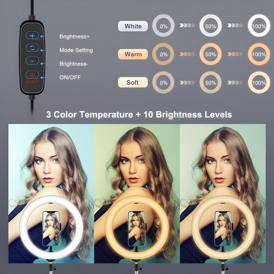 Luz De Maquillaje Aro Led 10 Pulgadas Sp-10C