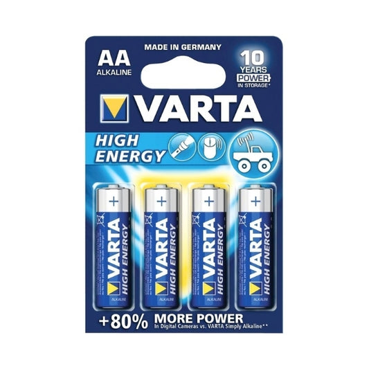 Pila Alcalina AA Varta High Energy x 4 Unidades