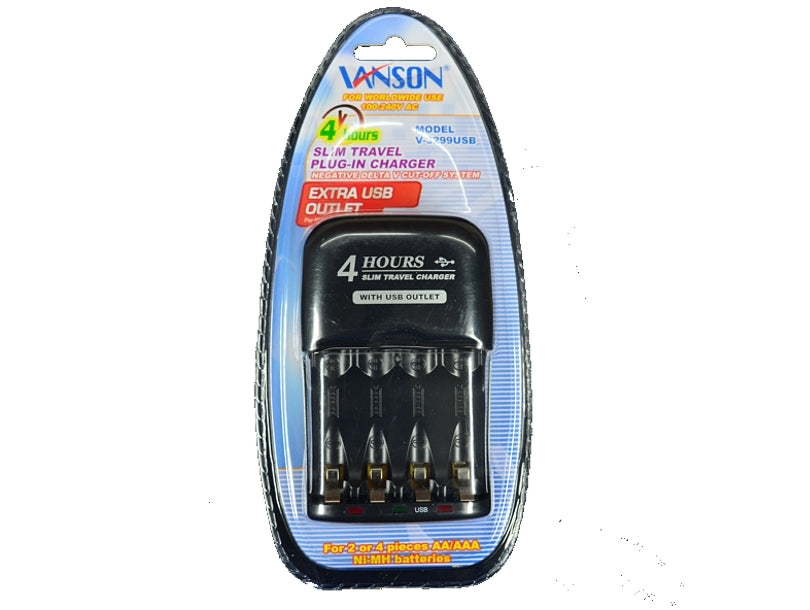 Cargador De Pilas Rapido Para AA y AAA Vason