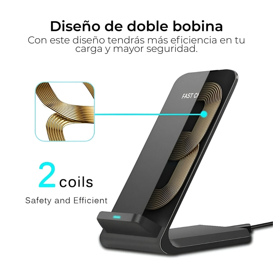 Base De Carga Inalámbrica Fast Charge 10-15w