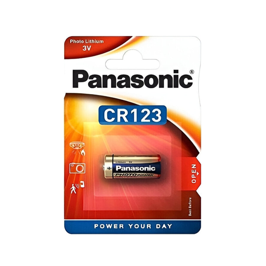 Pila De Litio Cr123A Panasonic 3v x 2 Unidades