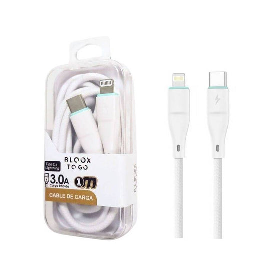 Cable De Datos Bloox Usb Tipo-C a Lightning 1 Metro 30w