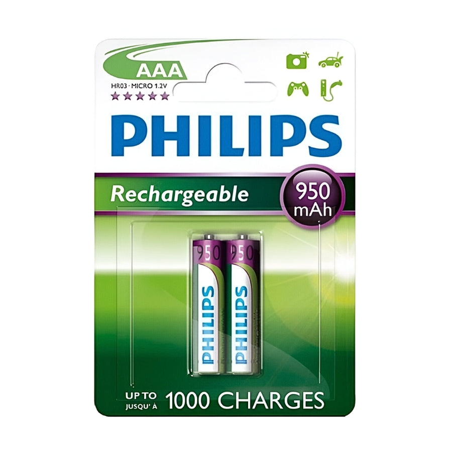 Pilas AAA Philips 950mAh x 2 Unidades
