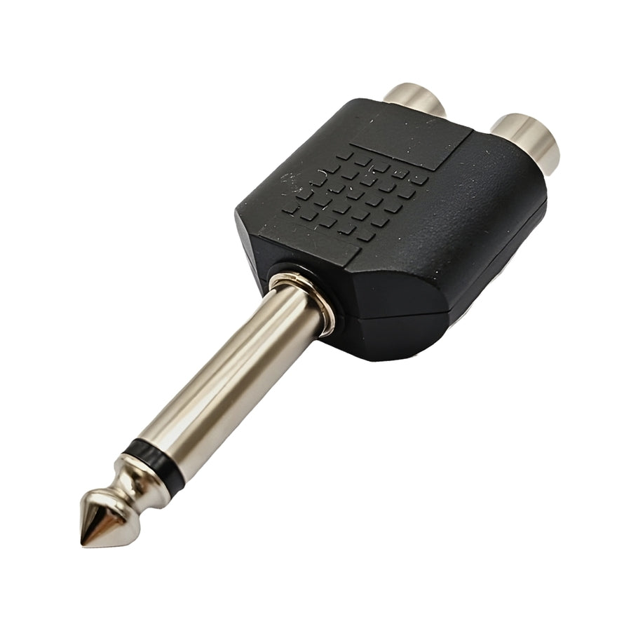 Adaptador De Audio 2 Jack Rca - Plug 1/4 Stereo