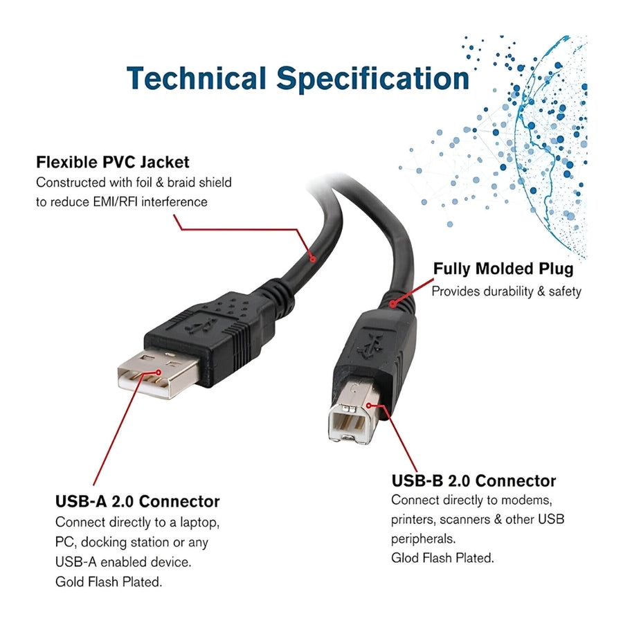Cable Para Impresora Usb A - Usb B 1.8 Metros