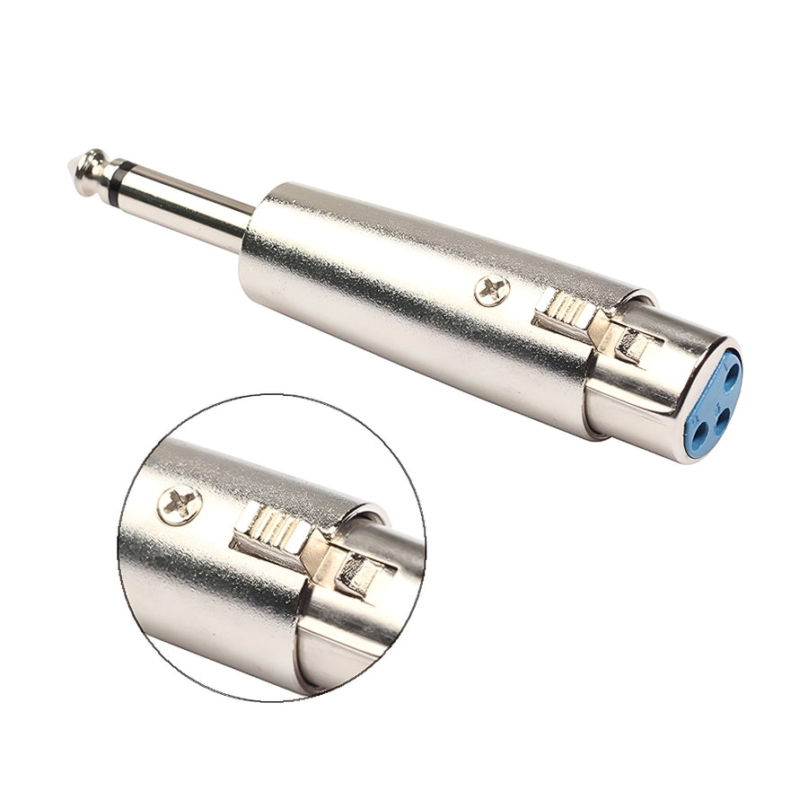 Adaptador De Audio Plug 1/4 Mono - Jack Canon Hembra Metal