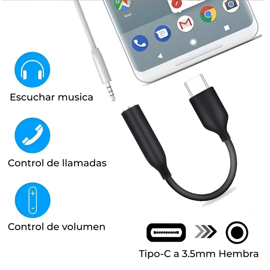 Adaptador De Audio Usb Tipo C - Jack 3.5mm
