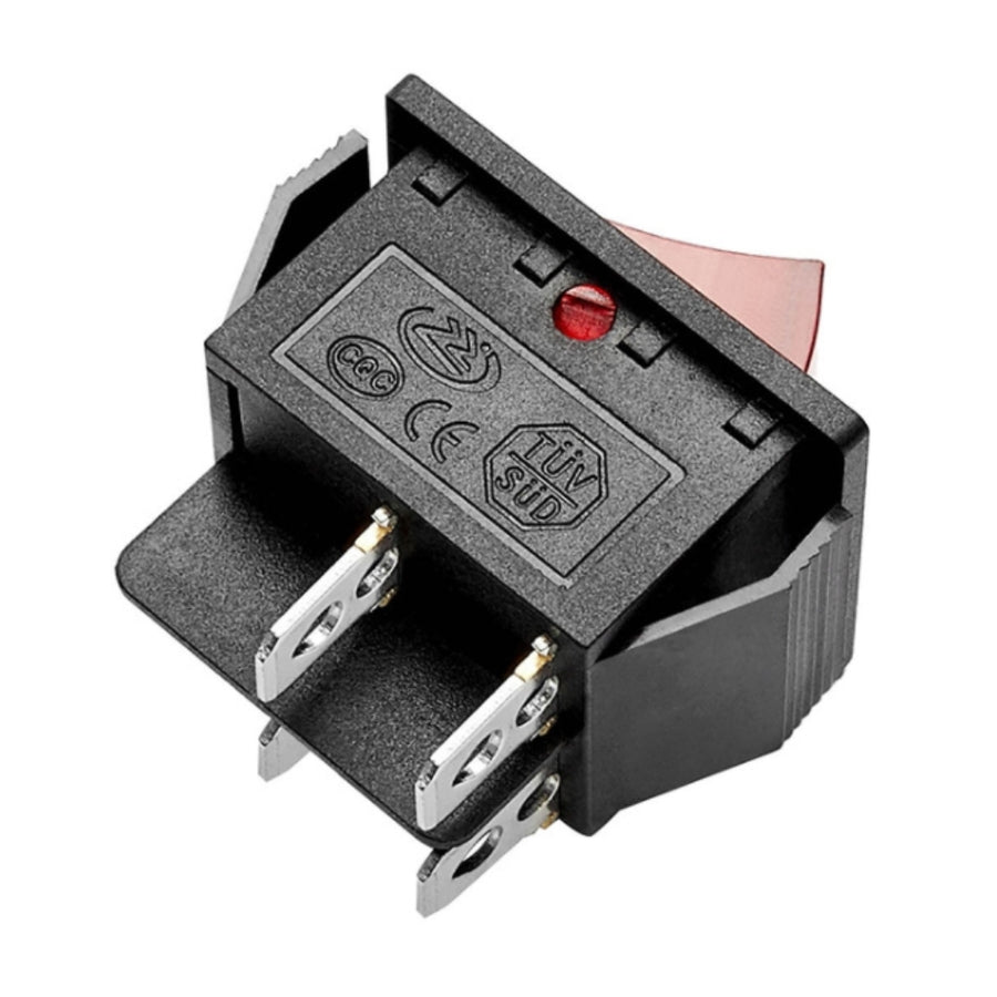 Llave Tecla Switch Roja 2 Posiciones 4 Contactos On / Off