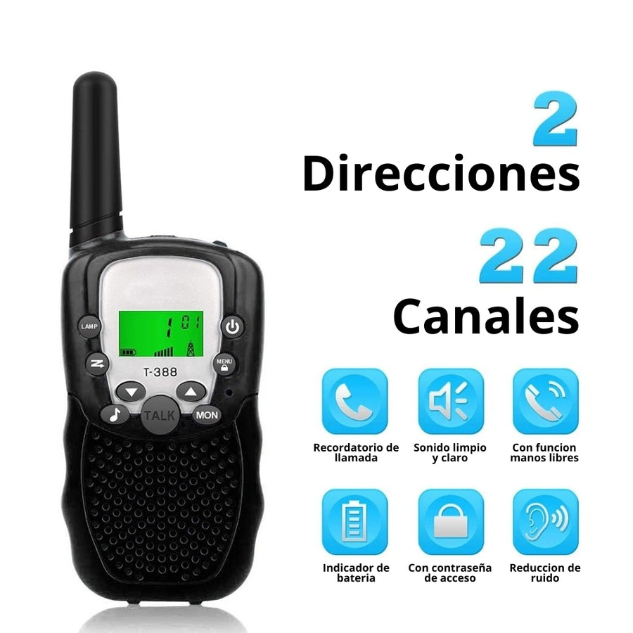 Kit x2 Handys Walkie Talkie 3 Kilometros Wltk-052