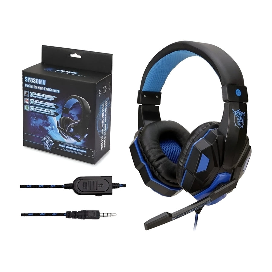 Auricular Gamer c/Microfono Azul Sy-830