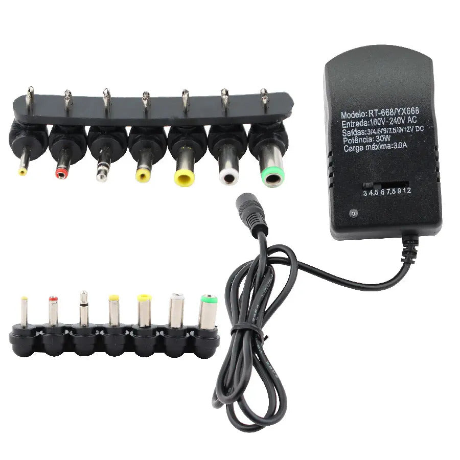 Fuente Multivoltaje 3-12v c/Switch y Puntas Intercambiables