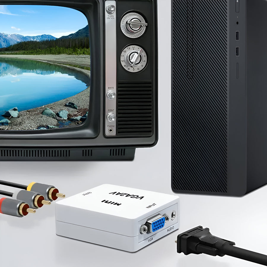 Convertidor Conversor De Video Vga (In) - Rca (Out) 1080p