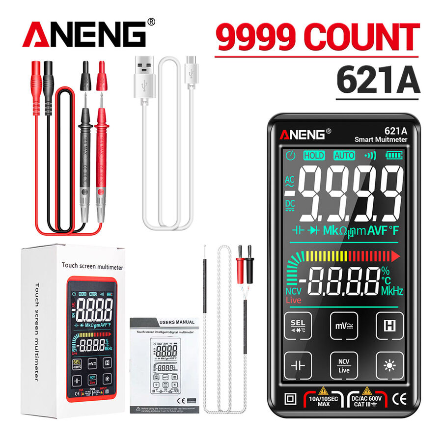 Tester Multimetro Digital Autorango Pantalla Tactil Fs-8233