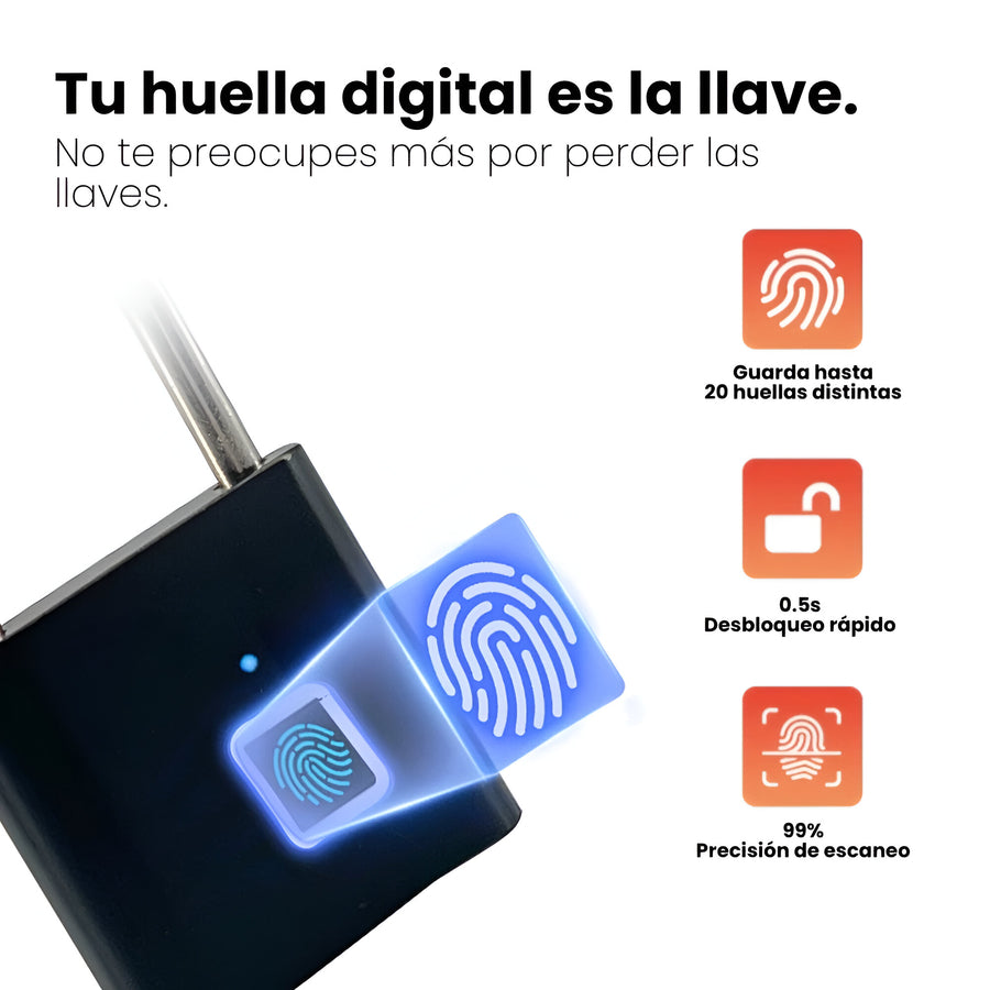 Candado Inteligente c/Huella Digital Inalambrico Lk-0088