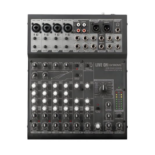 Consola Mixer 8 Canales Con Usb Aqm-D8-UI
