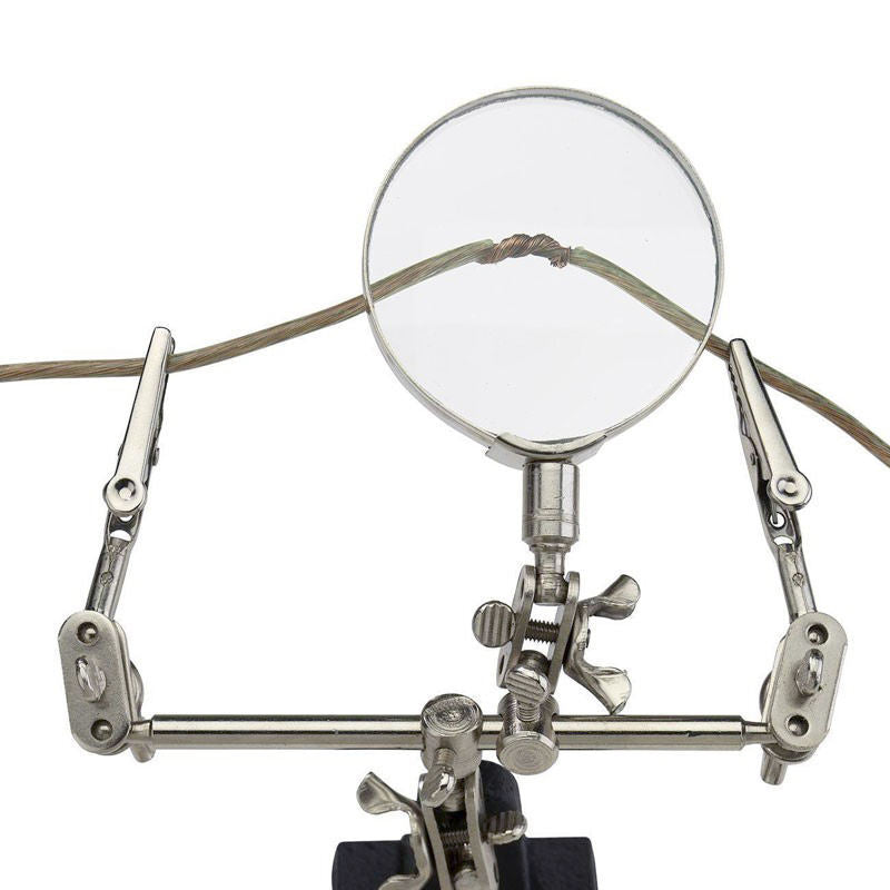 Soporte Para Soldar Con Lupa Y Pinzas De Sujecion