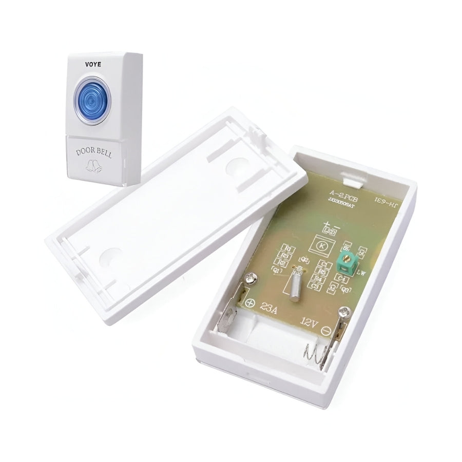 Timbre Inalambrico Voye V-001Ab Blanco c/2 Controles Remoto