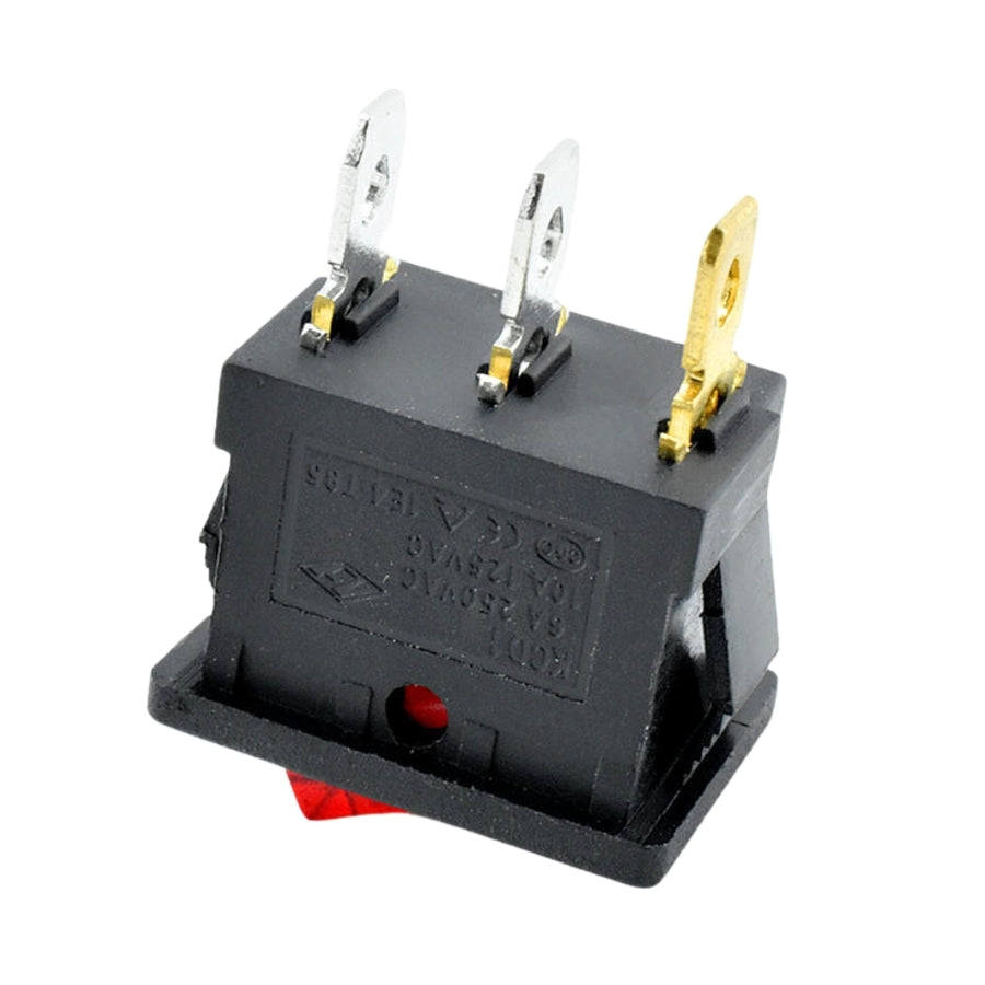 Llave Tecla Switch 2 Posiciones 3 Contactos Roja Mirs-101