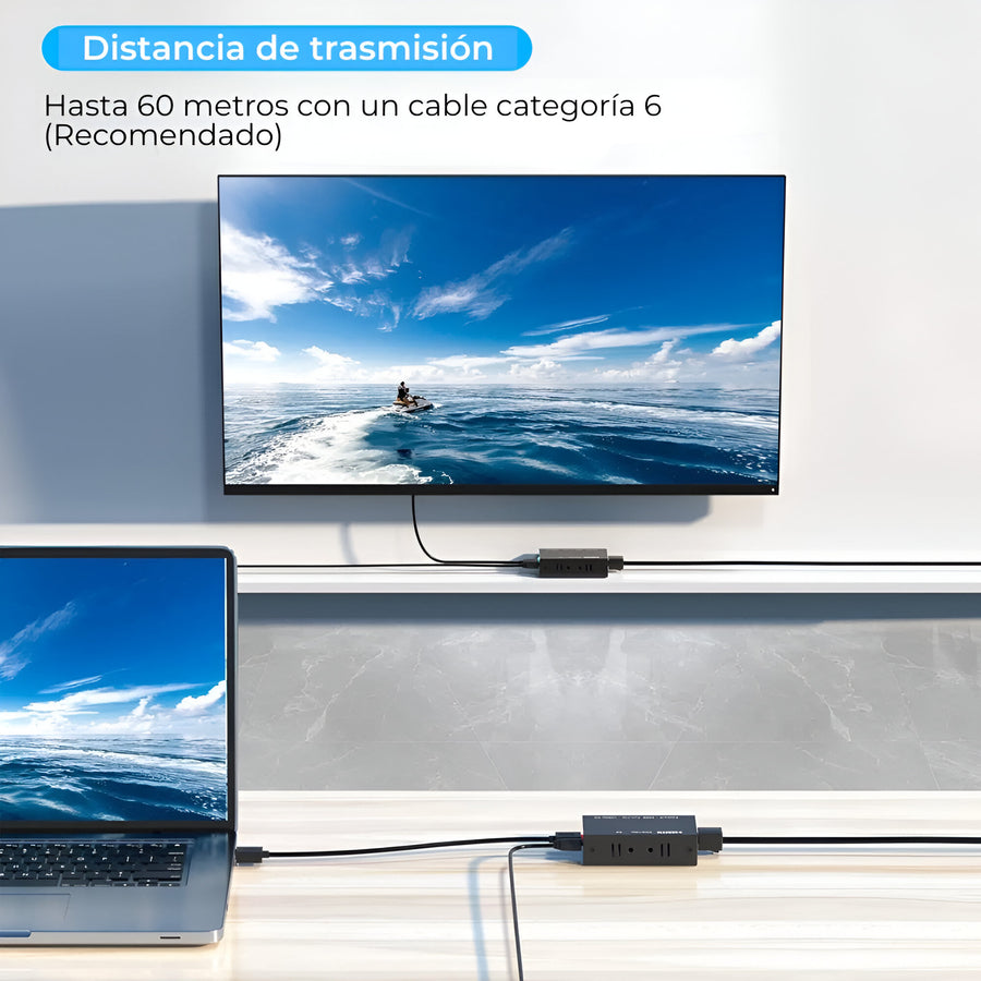 Extensor Hdmi Por Utp Rj45 Ex-60 Hasta 60 Metros