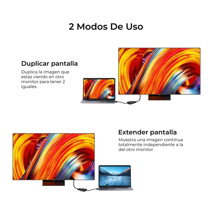 Adaptador De Video Displayport (Macho) - Vga (Hembra)