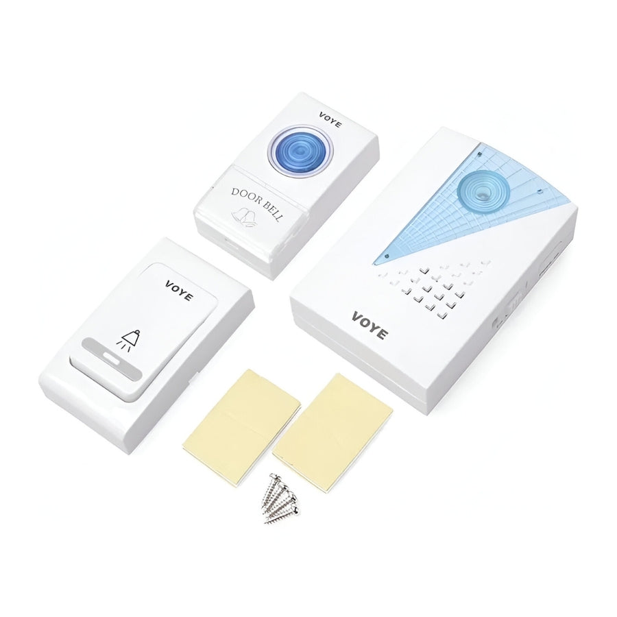 Timbre Inalambrico Voye V-001Ab Blanco c/2 Controles Remoto