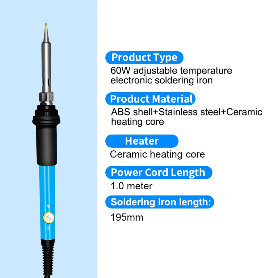 Soldador Cautín 60w c/Control Regulador De Temperatura